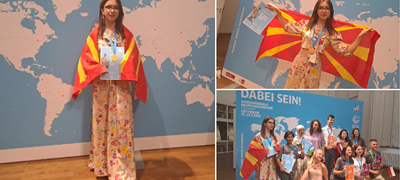 Горди сме! Средношколката Ана Котевска се врати со злато од Меѓународната олимпијада по германски јазик