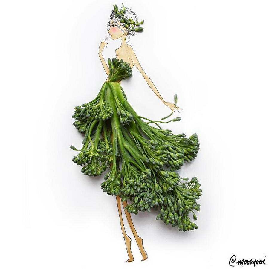 Платье из овощей