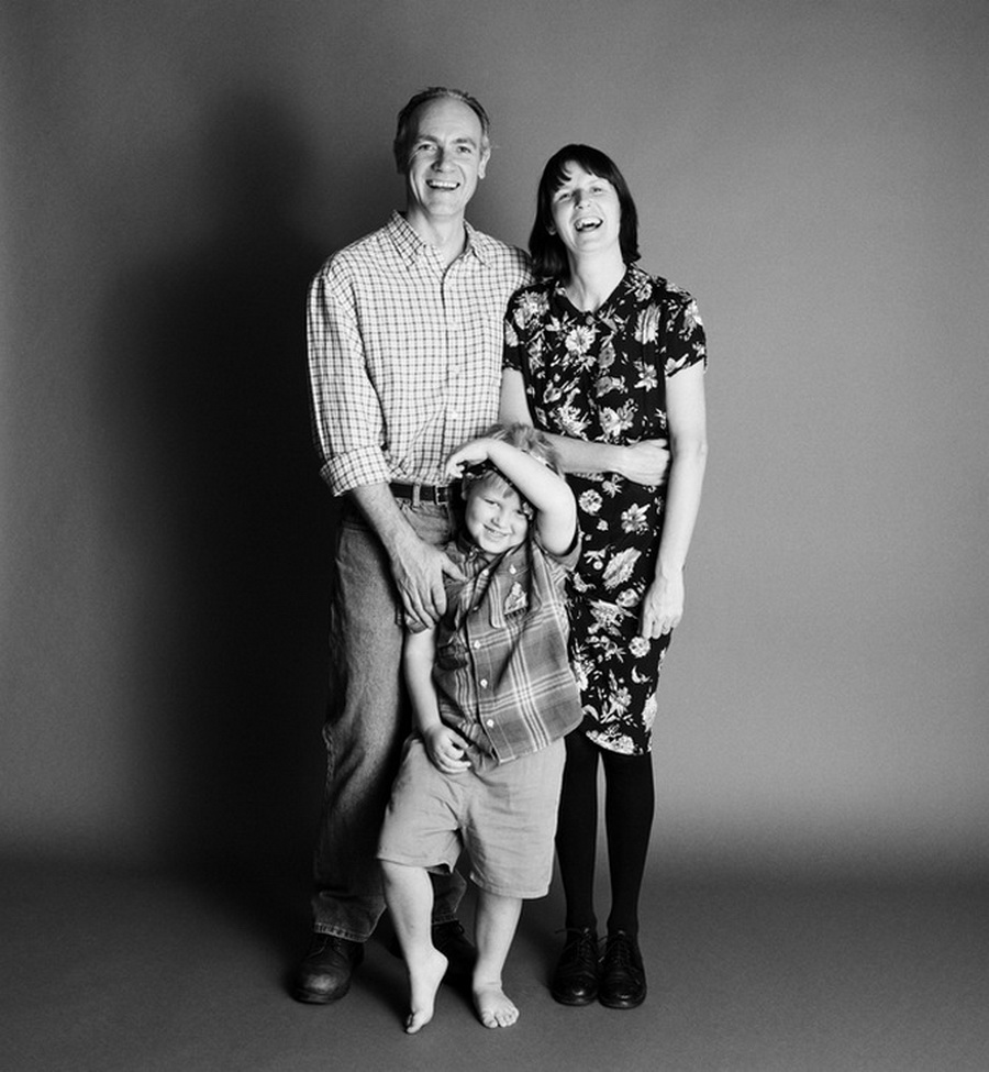 черно белая фотография семейная